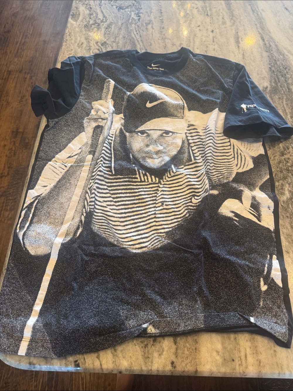 Nike Black and White Golf Graphic Tee